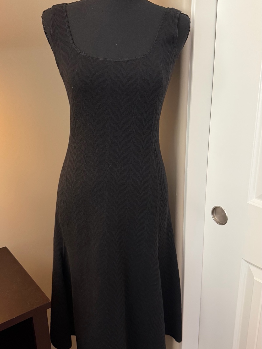 Armani Collezioni Black Sleeveless Midi Dress